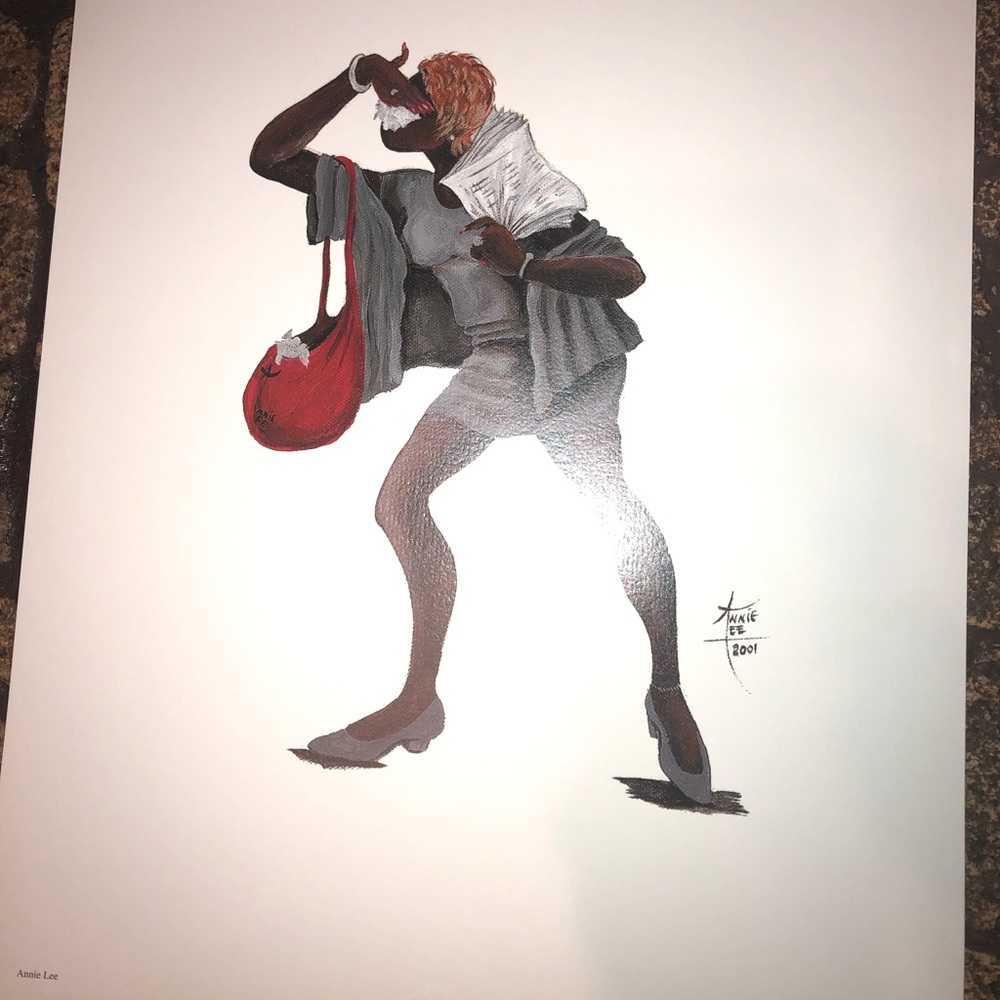 Annie Lee print 15x18 inch Is it just me? Vintage
